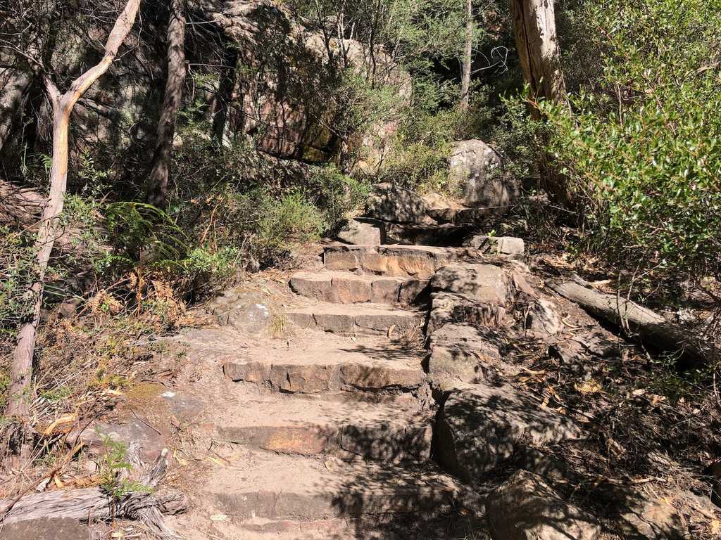 Stone stairs in the trail